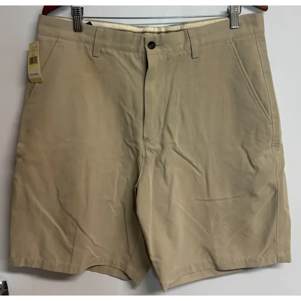 Nautica Saltaire PING Cargo & Chino Shorts Bundle Tan Beige Size 36 New Lot 4